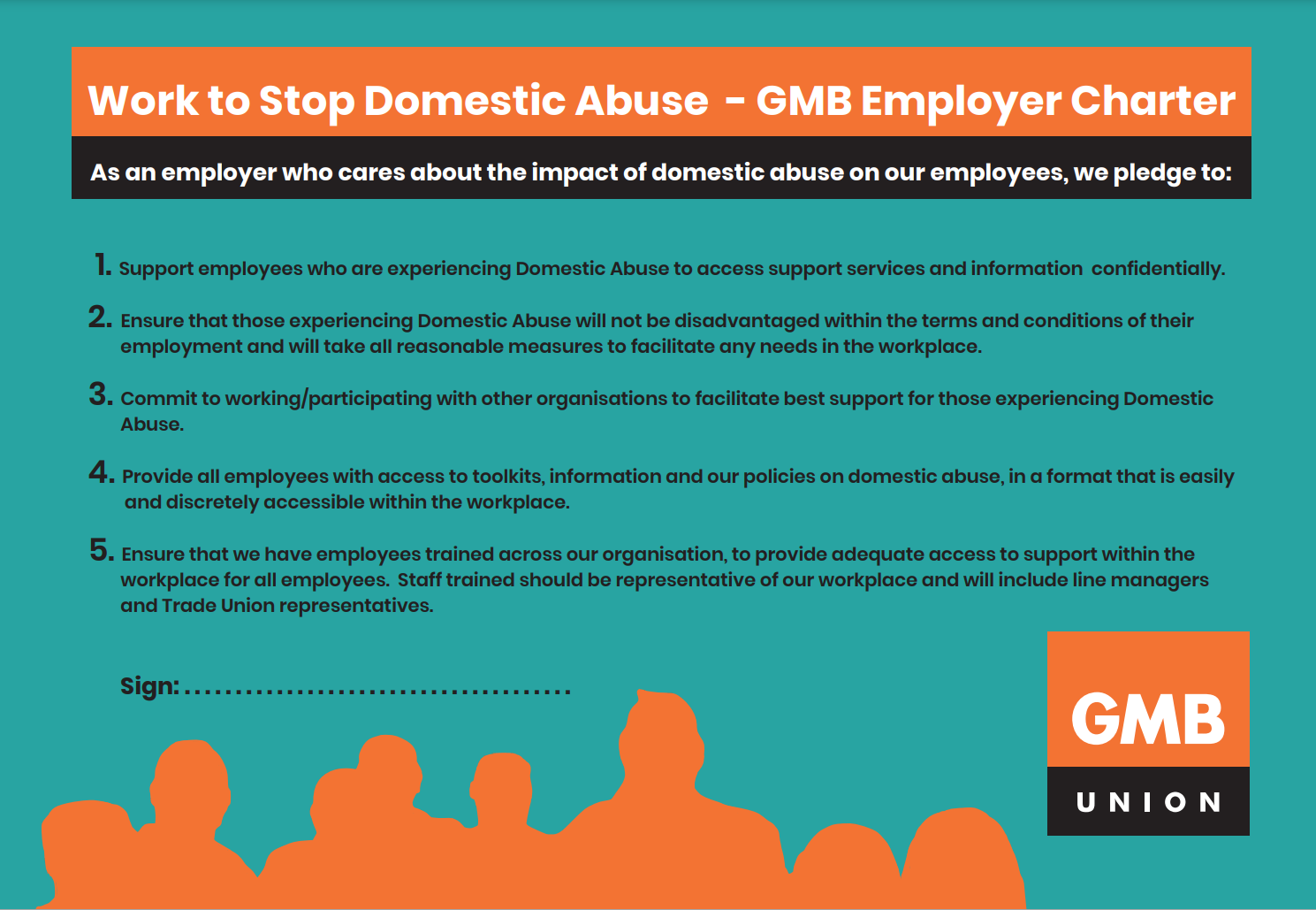 GMB London Region welcomes Milton Keynes Council’s adoption of GMB’s Domestic Abuse Charter